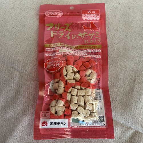 ママクック「フリーズドライササミ粒タイプ」のパッケージ